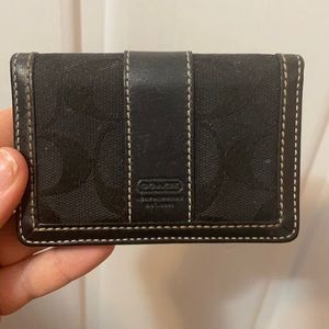 Small black Coach coin purse